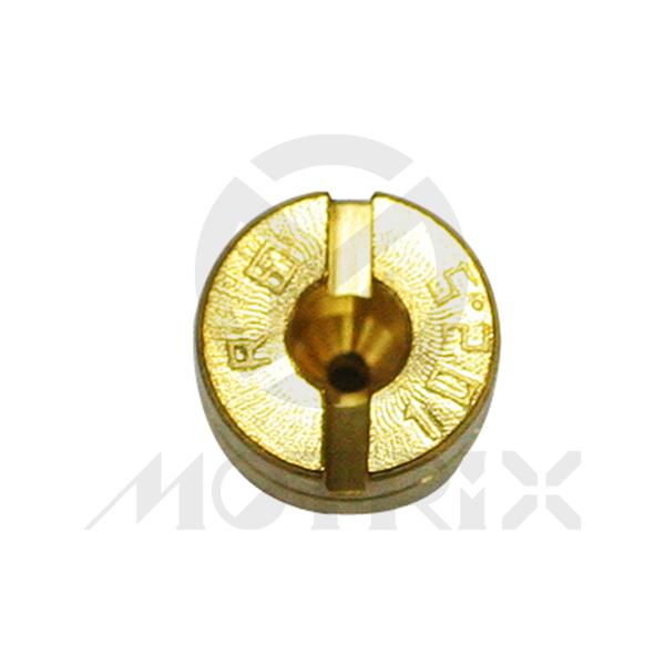 Carburetor jet, size: SJ102.5. MIKUNI slot head style