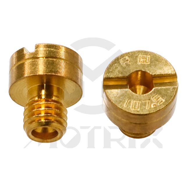Carburetor jet, size: SJ107.5. MIKUNI slot head style
