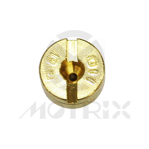 Carburetor jet, size: SJ110.0. MIKUNI slot head style