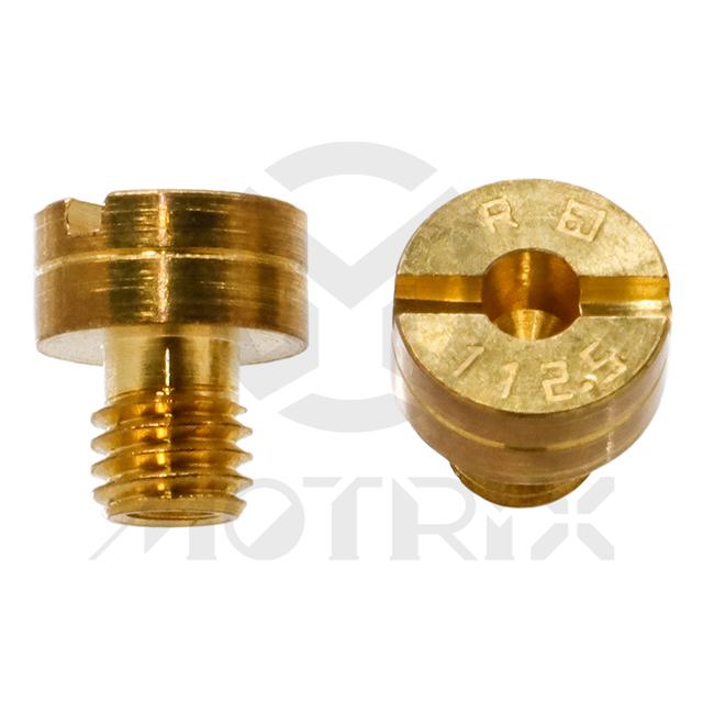Carburetor jet, size: SJ112.5. MIKUNI slot head style