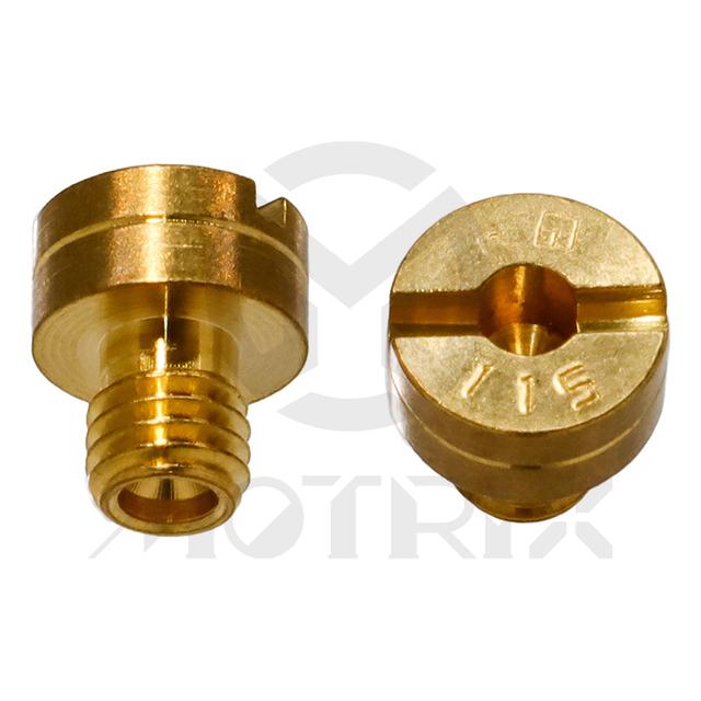 Carburetor jet, size: SJ115.0. MIKUNI slot head style