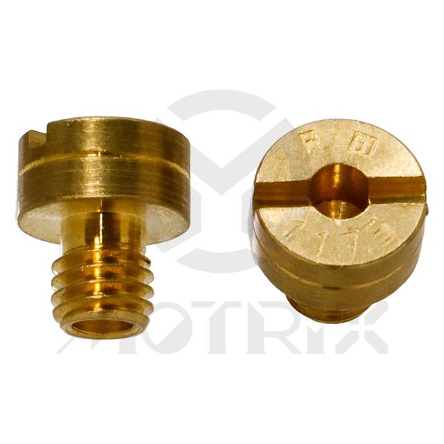 Carburetor jet, size: SJ117.5. MIKUNI slot head style