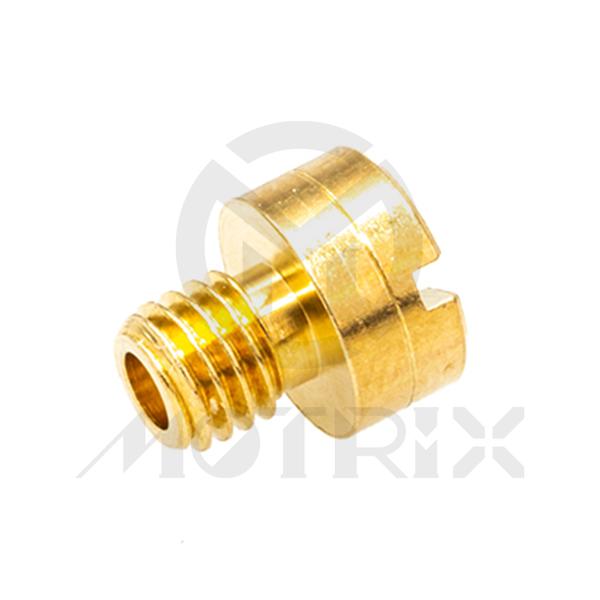 Carburetor jet, size: SJ130.0. MIKUNI slot head style