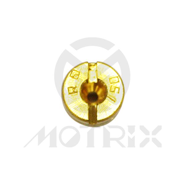 Carburetor jet, size: SJ150.0. MIKUNI slot head style