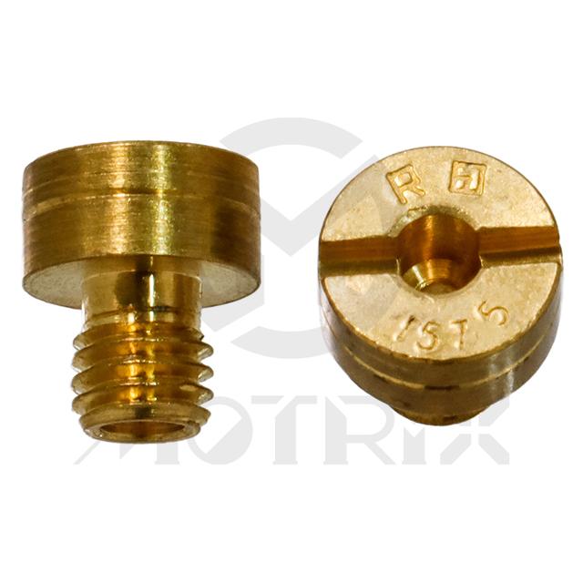 Carburetor jet, size: SJ157.5. MIKUNI slot head style