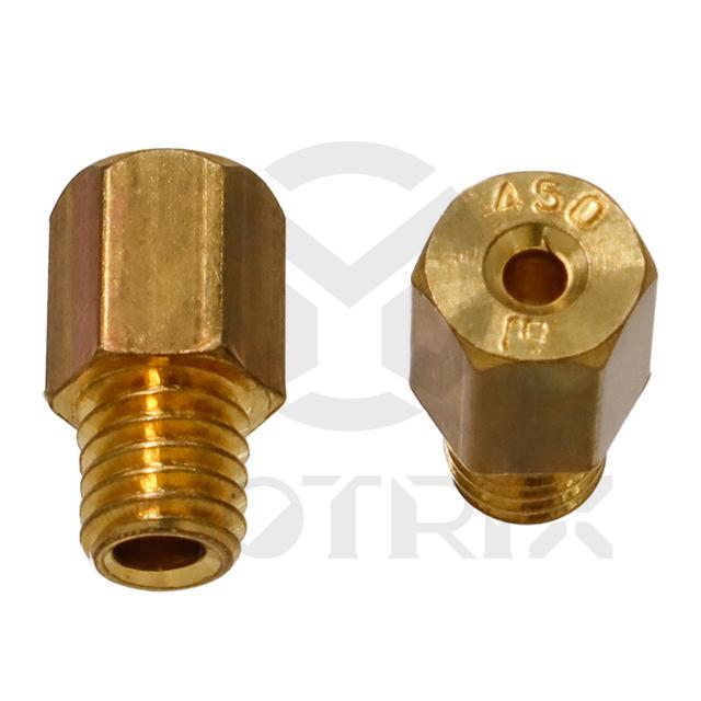 Carburetor jet, size: HJ450. MIKUNI hex head style