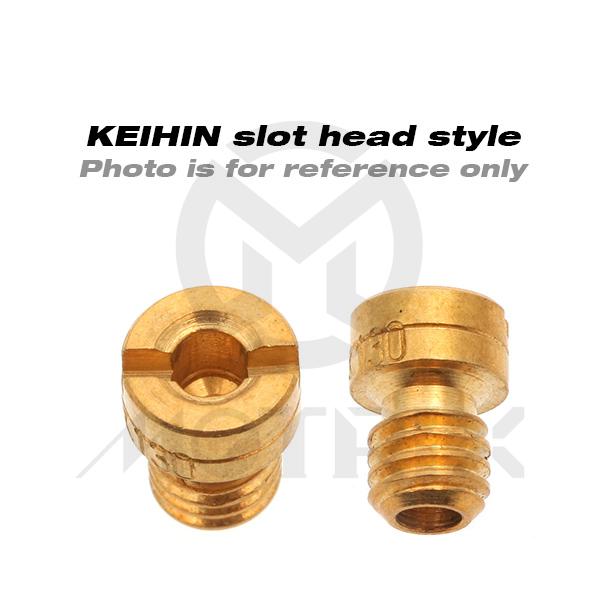 Carburetor jet, size: KJ115.0. KEIHIN slot head style