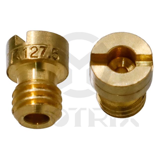 Carburetor jet, size: KJ127.5. KEIHIN slot head style