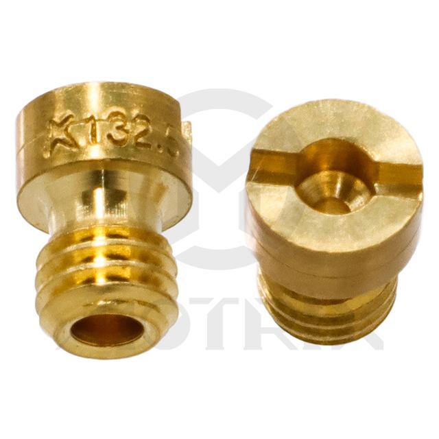Carburetor jet, size: KJ132.5. KEIHIN slot head style