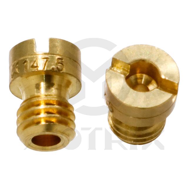 Carburetor jet, size: KJ147.5. KEIHIN slot head style