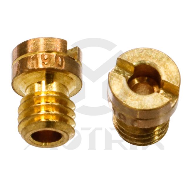 Carburetor jet, size: KJ190.0. KEIHIN slot head style