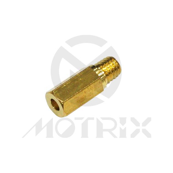 Carburetor jet, size: CR120. KEIHIN hex head style