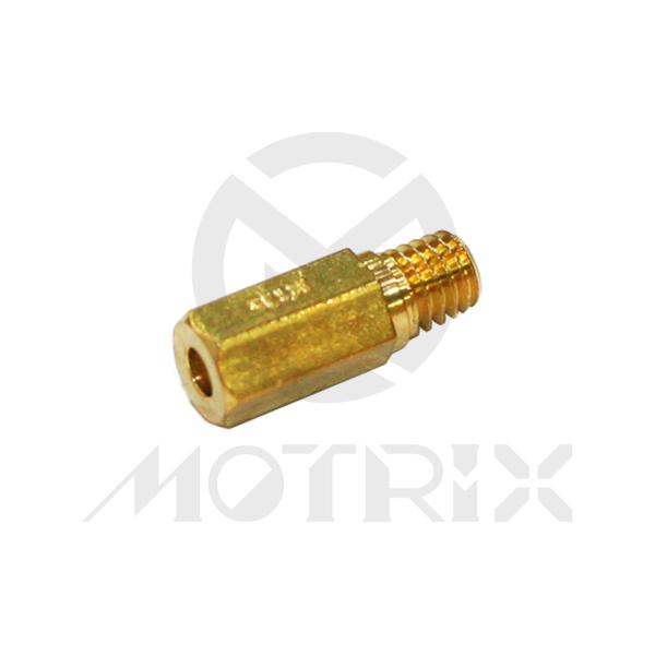 Carburetor jet, size: CR135. KEIHIN hex head style