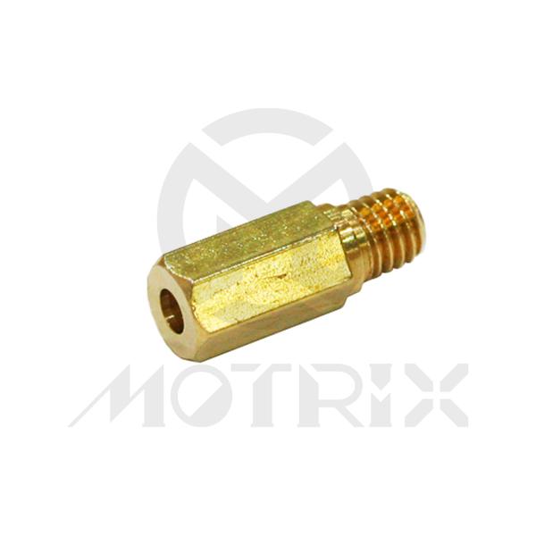 Carburetor jet, size: CR150. KEIHIN hex head style