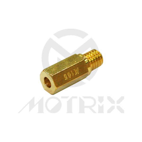 Carburetor jet, size: CR165. KEIHIN hex head style