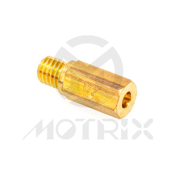 Carburetor jet, size: CR172. KEIHIN hex head style