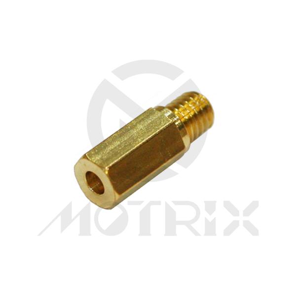 Carburetor jet, size: CR180. KEIHIN hex head style