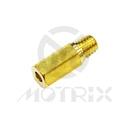 Carburetor jet, size: CR185. KEIHIN hex head style