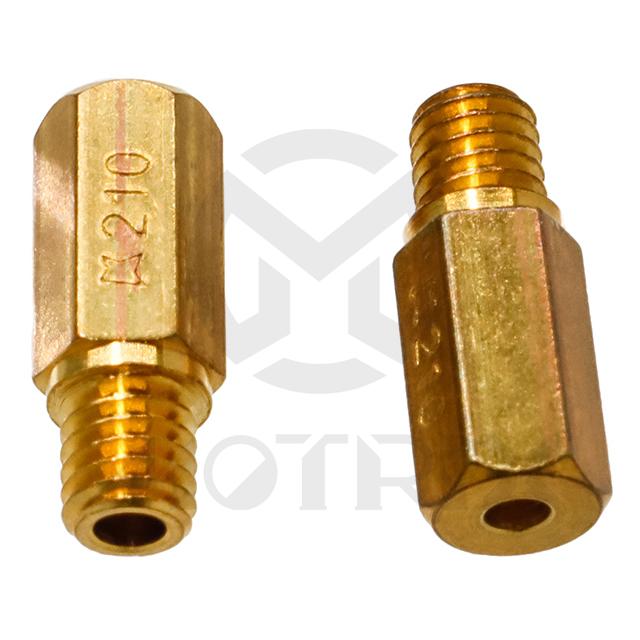 Carburetor jet, size: CR210. KEIHIN hex head style