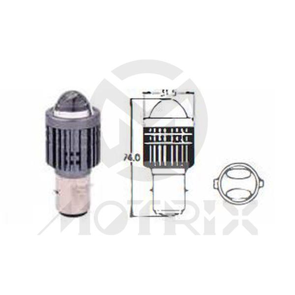 Bulbs B35(S2) 12-30V BA20D 10/10W 6000K white