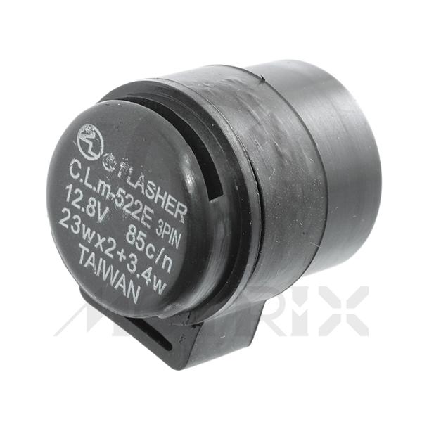 Flasher relay for indicator, 12V / 23W, 3pins. Square type electric