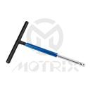 Quick swivel T-bar handle (Material: CRV). 1PC. O.D.: 3/8'', 10MMx180Lx250L (Cover: blue / body: blue)