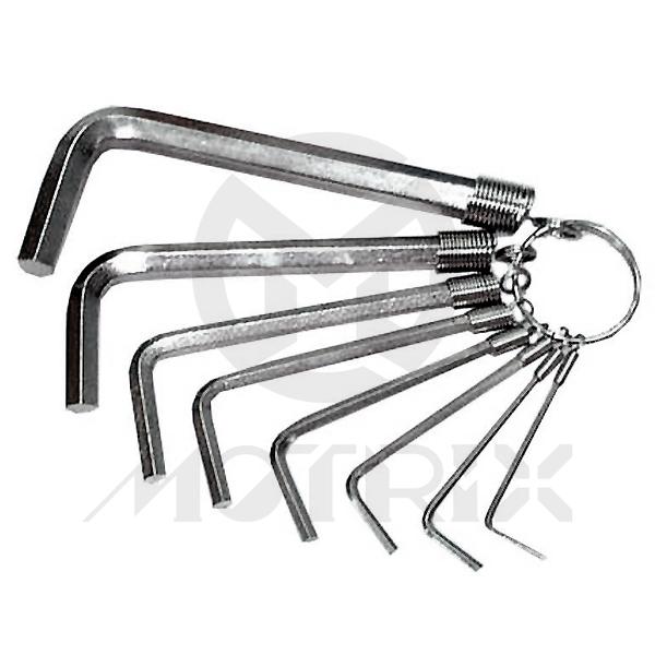 Allen key set 8pcs : 1.5/2/2.5/3/4/5/6/8 Mm