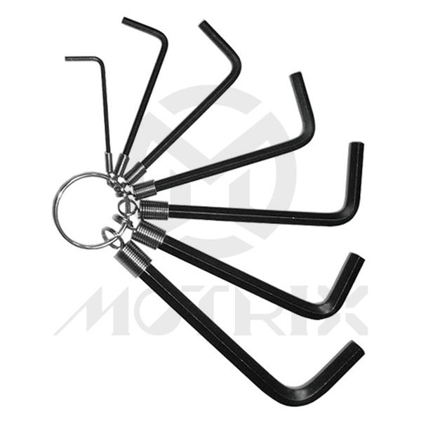 Allen key set 7pcs : 2/2.5/3/4/5/6/8 Mm