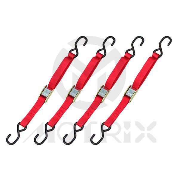Tie down 1 inch wide strong 1600 lbs, red (4pc in double blister)