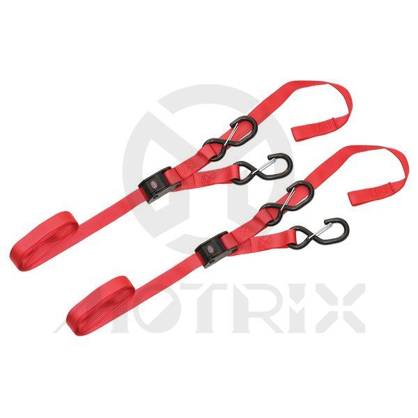 Tie downs , 1”x6ft cam buckle tie down with soft end strap with 8.0Pe s hook with stop springs