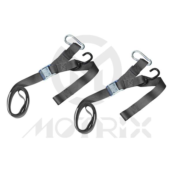 1.5 inch Polyester strap tie down zinc plate cambuckle with logo 8.5S hook and carabiner hook total 2.1M length