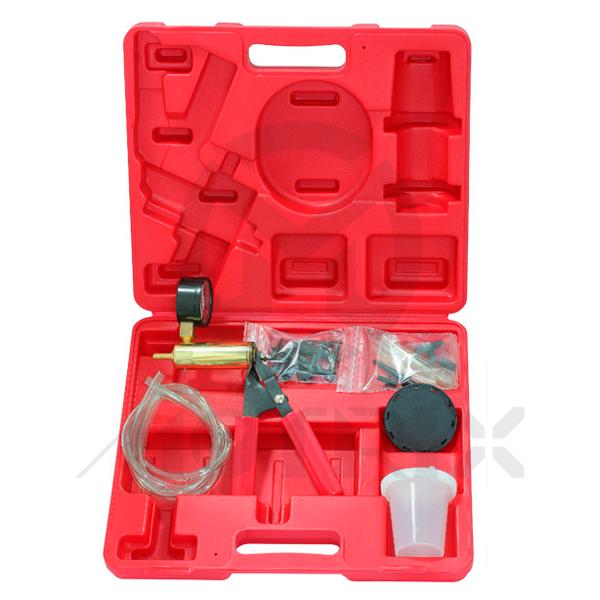 Vacuum pump/brake bleeding kit