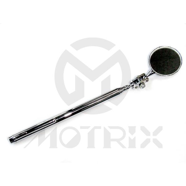 Telescopic inspect on round mirror
