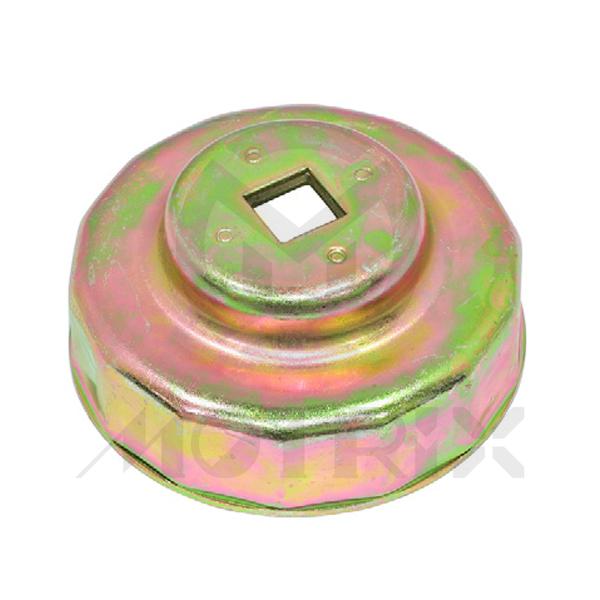 Oil filter wrench 74mm/14 yellow zinc finish fit BMW