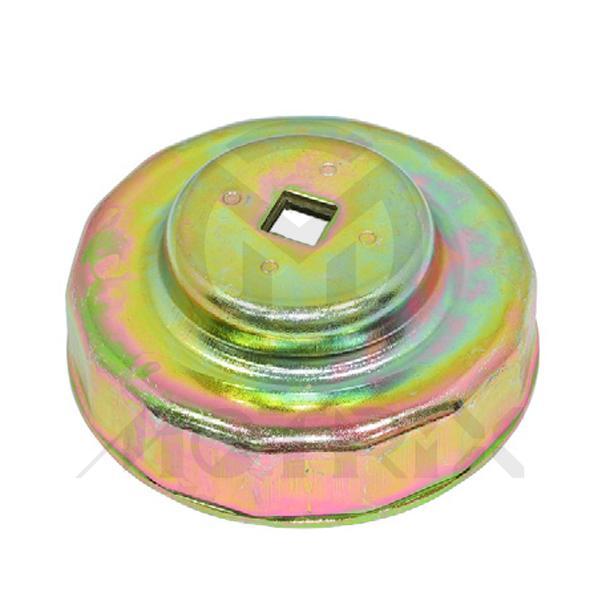 Oil filter wrench 74mm/14 yellow zinc finish fit Harley