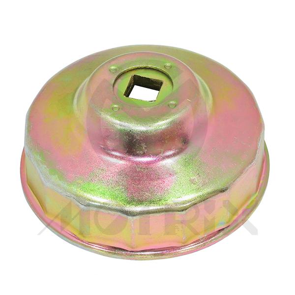 Oil filter wrench 74mm/15 yellow zinc finish