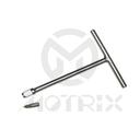 Mini t-handle bit socket, 150mm long with srew nut