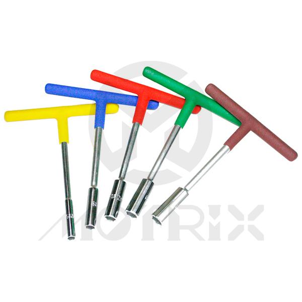 5pcs t-bar socket set, body silver with cover