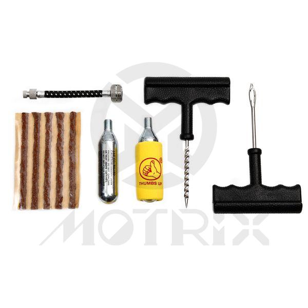 Co2 tire repair kits , 4 inch tire seal-5pc , t24 tool*1pc, t2 tool*1pc , co2 cartride 16g*2pc , regulator(ypt103)*1pc , insolator*1pc , e/a adaptor*1pc