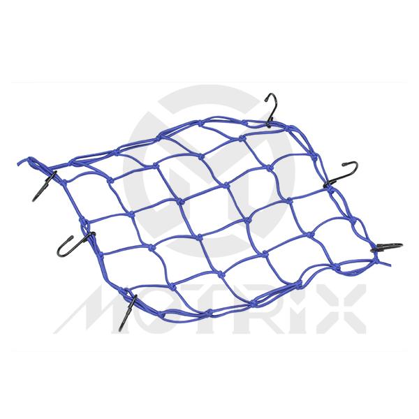 Cargo net blue 15 inch*15 inch, 6 steel hooks