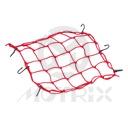 Cargo net red 4mm 15 inch*15 inch, 6 steel hooks