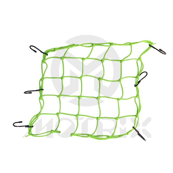 Cargo net green 15 inch*15 inch, 6 steel hooks