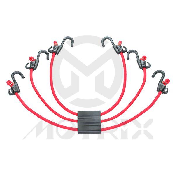 6-way luggage cargo net size: 7MM*70CM*6 hooks red