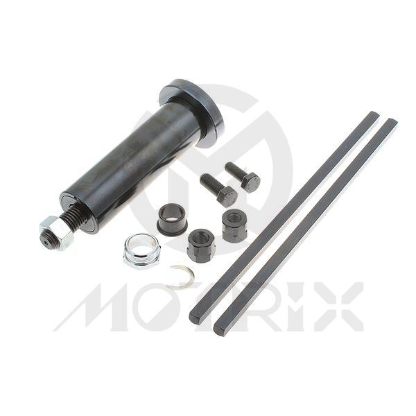 Crank install puller. Screw nut M10xP1.25/M12xP1.25, crimp nut/lock ring/attachment /TWIN support 10m/m x30cm. Bolt M10/M12