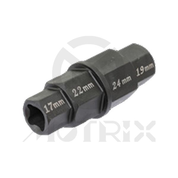 Spindle key for 17/19/22/24mm, Material: SCM415L, black