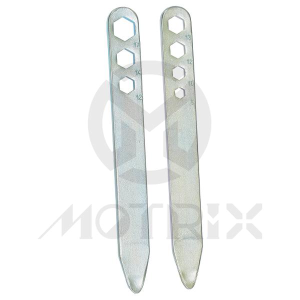 Tyre lever in pair fits allen head screw a with : 8.2Mm / 10.2Mm / 12.2Mm / 13.2Mm , b with : 12.2Mm/14.2Mm/17.2Mm
