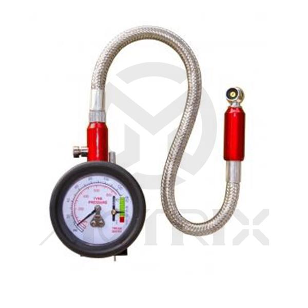 2 inch 2 in 1 delux extension hose tire pressure gauge with tread