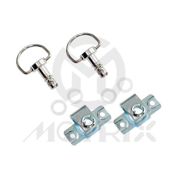 (Silver)aluminum quick release fasteners 2pcs , hook length 19mm