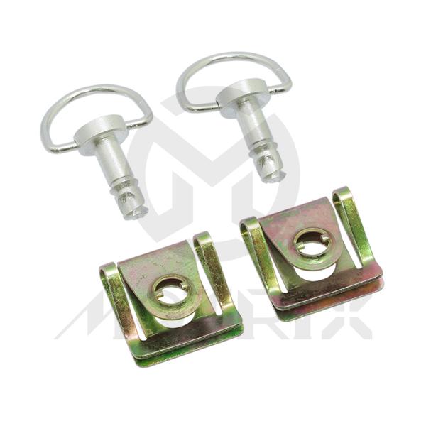 (Silver)aluminum quick release fasteners, hook length 19mm