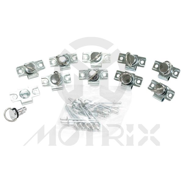 Quick release rivet style hook length 14mm, silver